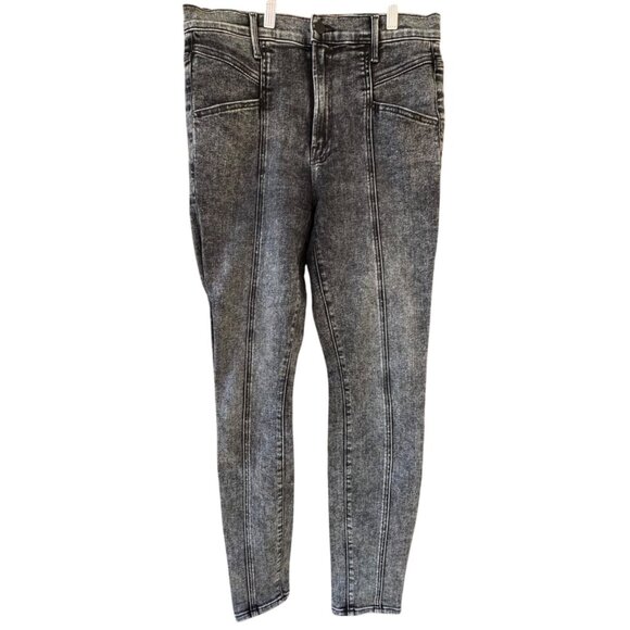 Mother The Seamed Swooner Skimp Jeans Size 29 Black Denim USA - Picture 2 of 16